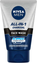 Load image into Gallery viewer, NIVEA MEN FACE WASH ALL IN ONE CHARCOAL 50GM