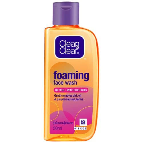 CLEAN & CLEAR FACE WASH FOAMING 50 ML.
