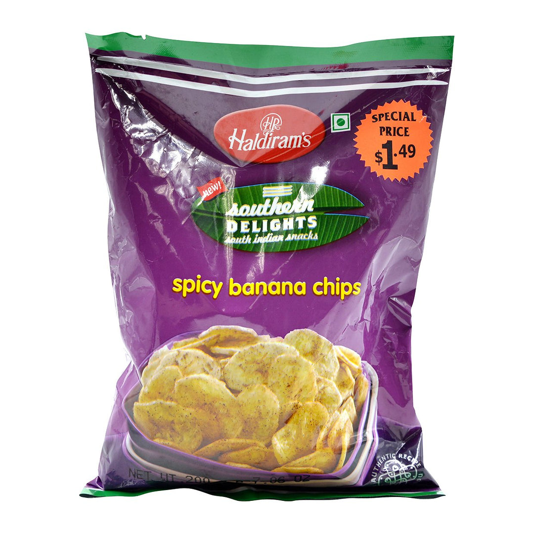 HALDIRAMS BANANA SPICY  CHIPS 200 GM.