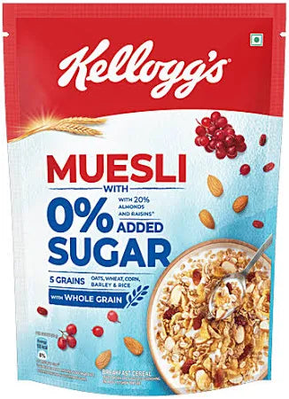 KELLOGG'S MUESLI NO ADDED SUGAR 500 GM.