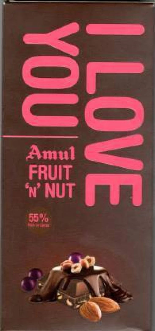 AMUL FRUIT N NUT CHOCOLATE 150 GM.