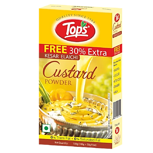 TOPS CUSTARD KESAR ELAICHI 100 GM.