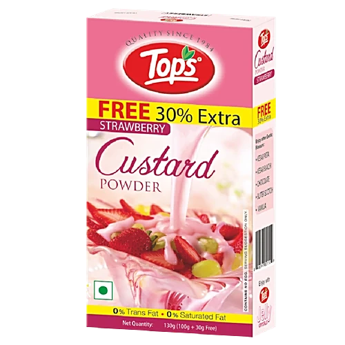 TOPS CUSTARD STRAWBERRY 100 GM.