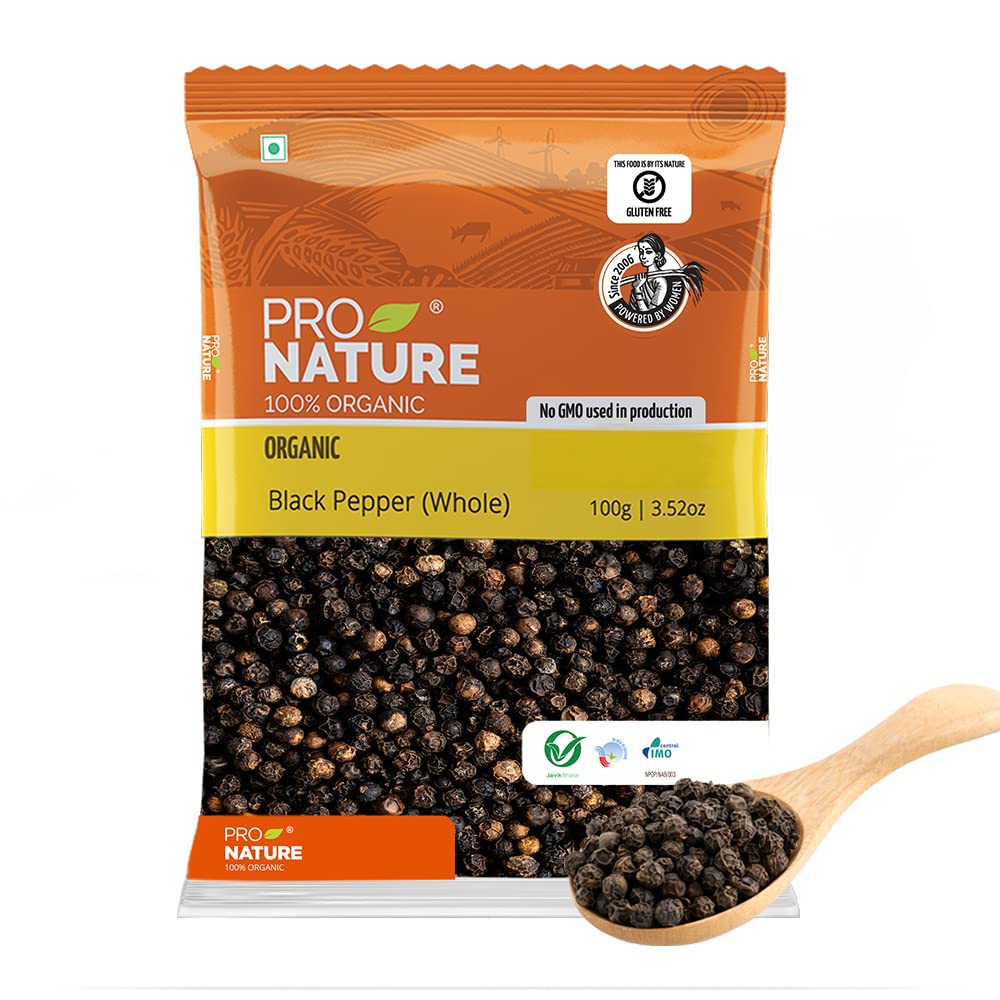 PRONATURE BLACK PEPPER WHOLE 100 GM.