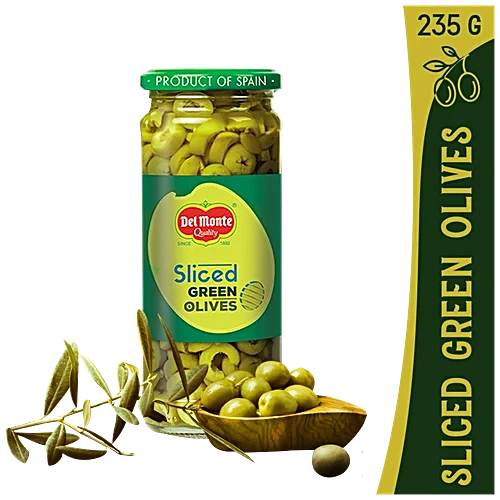 DELMONTE OLIVES SLICED GREEN 235GM
