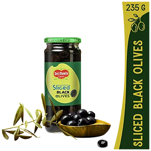 DELMONTE OLIVES SLICED BLACK 235GM