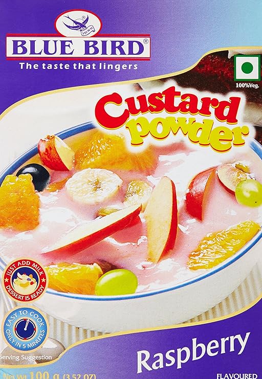 BLUE BIRD CUSTARD POWDER RASPBERRY 100 GM