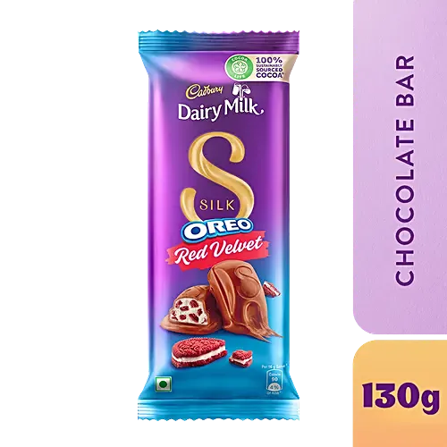 CADBURY DAIRY MILK SILK OREO RED VELVET 130 GM.