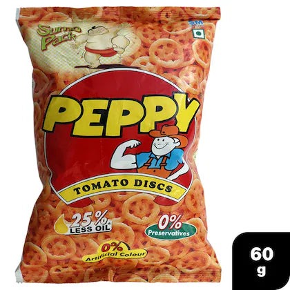 PEPPY TOMATO DISCS 60GM