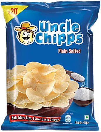 UNCLE CHIPS PLAIN SALTED 52 GM.
