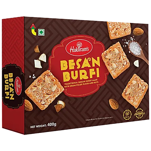 HALDIRAMS BESAN BURFI 400 GM.