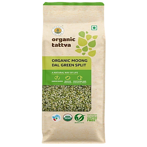 ORAGANIC TATVA MOONG GREEN SPLIT 500GM