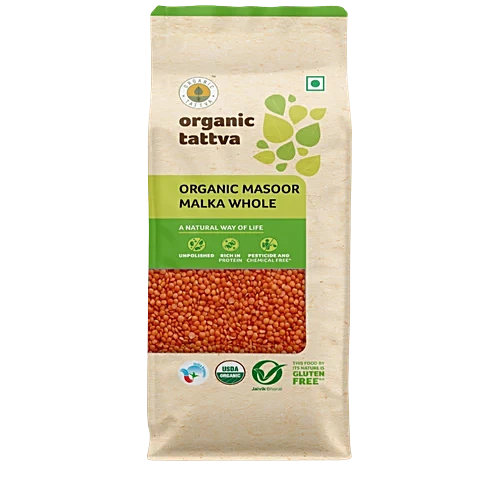 ORGANIC TATVA MASOOR WHOLE500GM