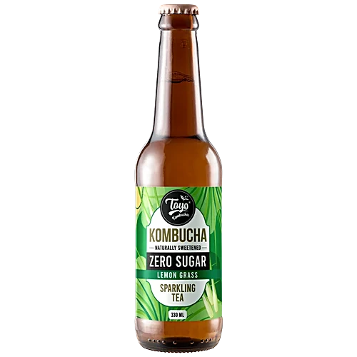 TOYO KOMBUCHA ZERO SUGAR LEMON GRASS 330 ML.