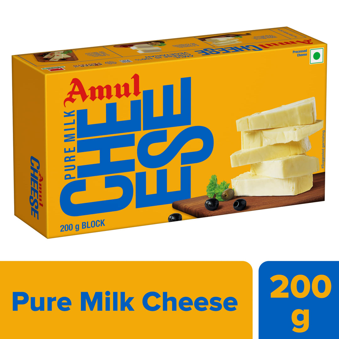 AMUL CHEESE BLOCK 200 GM.