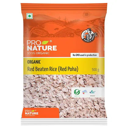 PRONATURE RED BEATEN RICE (RED POHA)  500 GM.