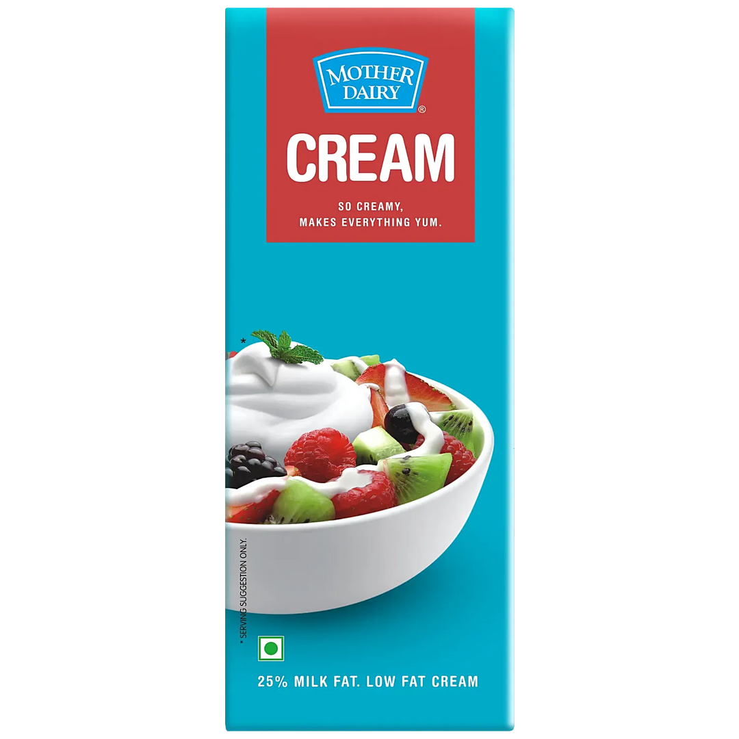 MOTHER DAIRY CREAM 200 ML.
