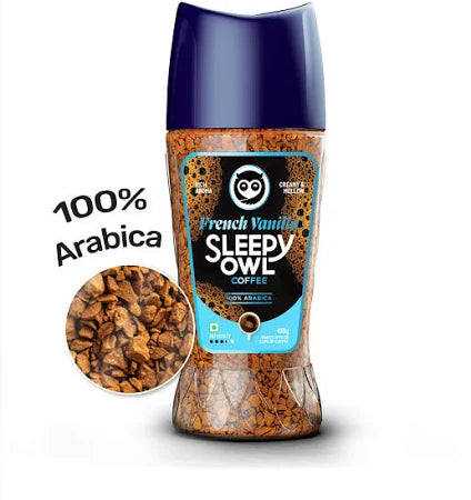 SLEEPY OWL INSTANT COFFEE FRENCH VANILLA 100 GMS