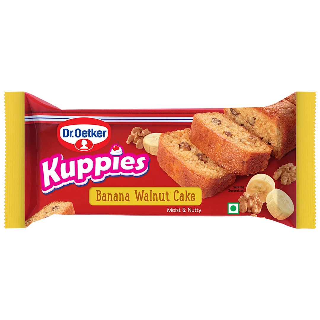 DR. OETKER KUPPIES BANANA WALNUT CAKE 125 GM
