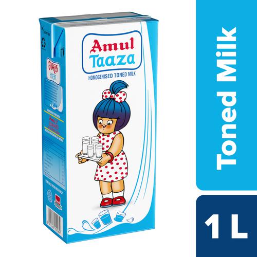 AMUL MILK TAAZA TONED 1 LTR.