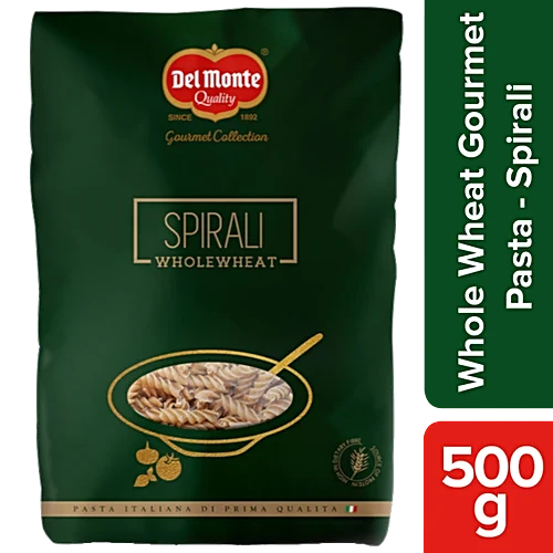 DELMONTE PASTA WHOLE WHEAT SPIRALI 500 GM.