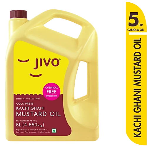 JIVO KACCHI GHANI MUSTARD OIL 5 LTR.