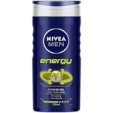 NIVEA SHOWER GEL ENERGY 250 ML.