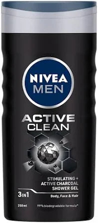NIVEA SHOWER GEL ACTIVE CLEAN 250 ML.