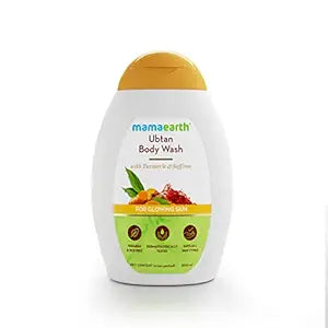 MAMAEARTH UBTAN BODY WASH WITH TURMERIC & SAFFRON 300 ML.