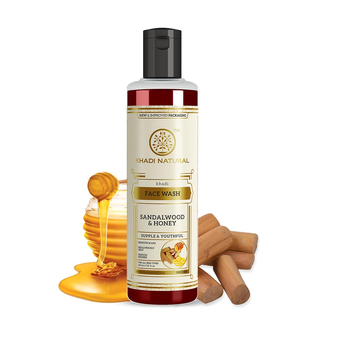 KHADI FACE WASH SANDALWOOD HONEY 210ML