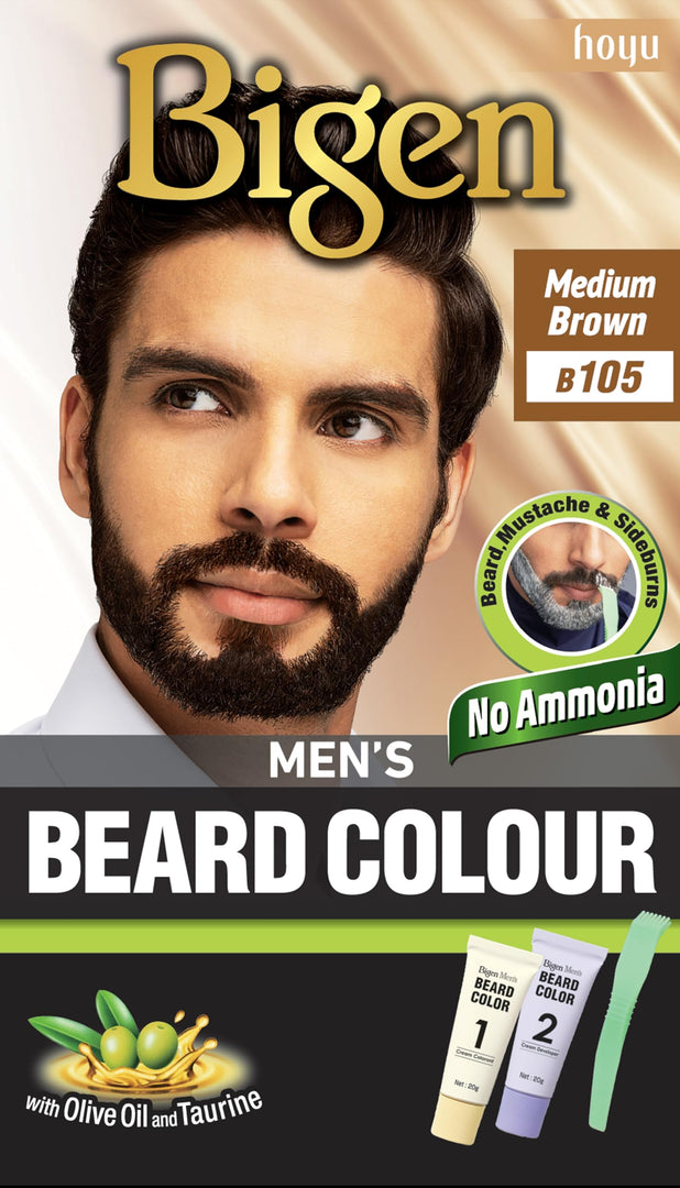 BIGEN MEN BEARD COLOR 105 MED BROWN