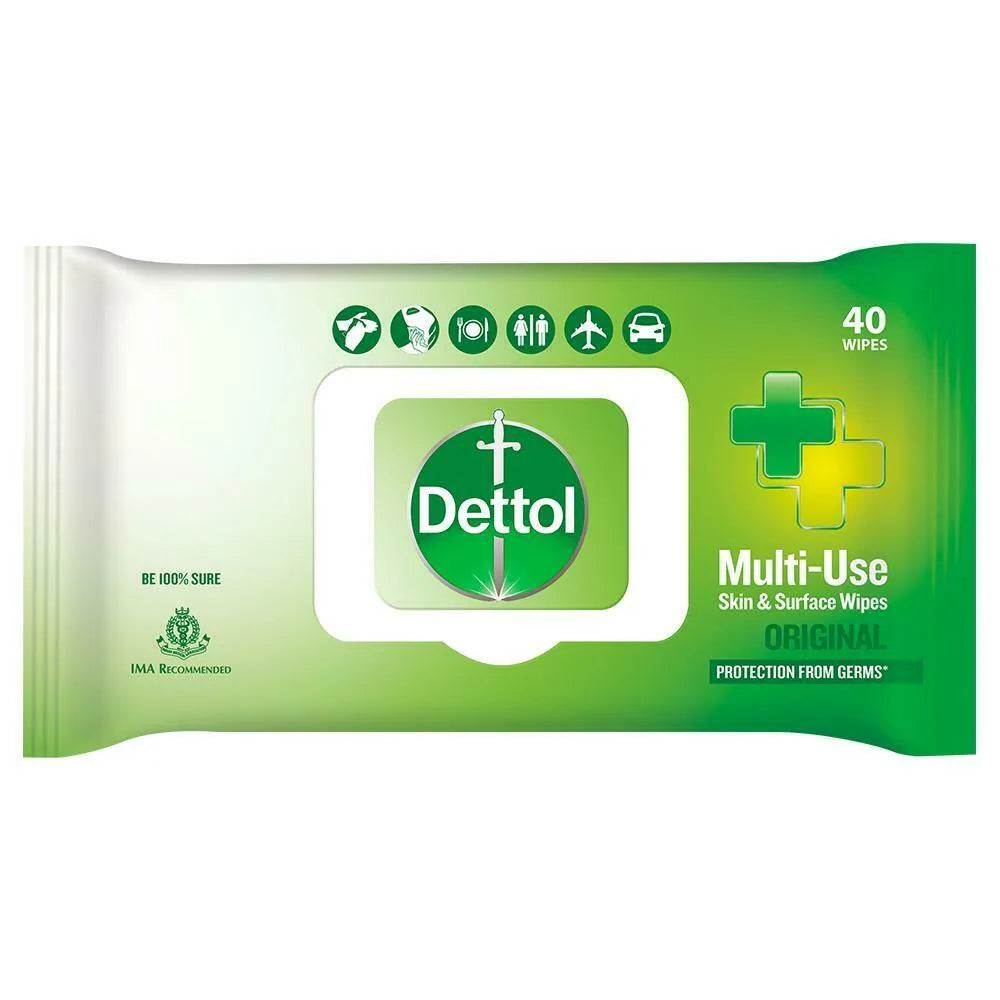 DETTOL MULTI USE WIPES ORIGINAL 40 PCS.