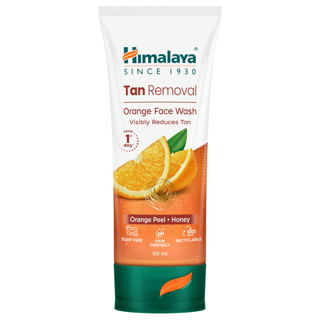 HIMALAYA FACE WASH TAN REMOVAL ORANGE 50ML.