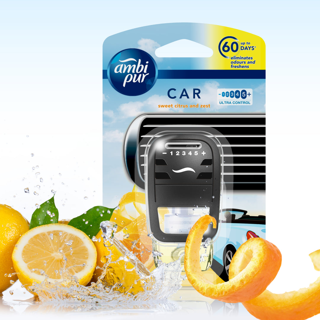 AMBI PUR CAR KIT SWEET CITRUS & ZEST 7.5ML