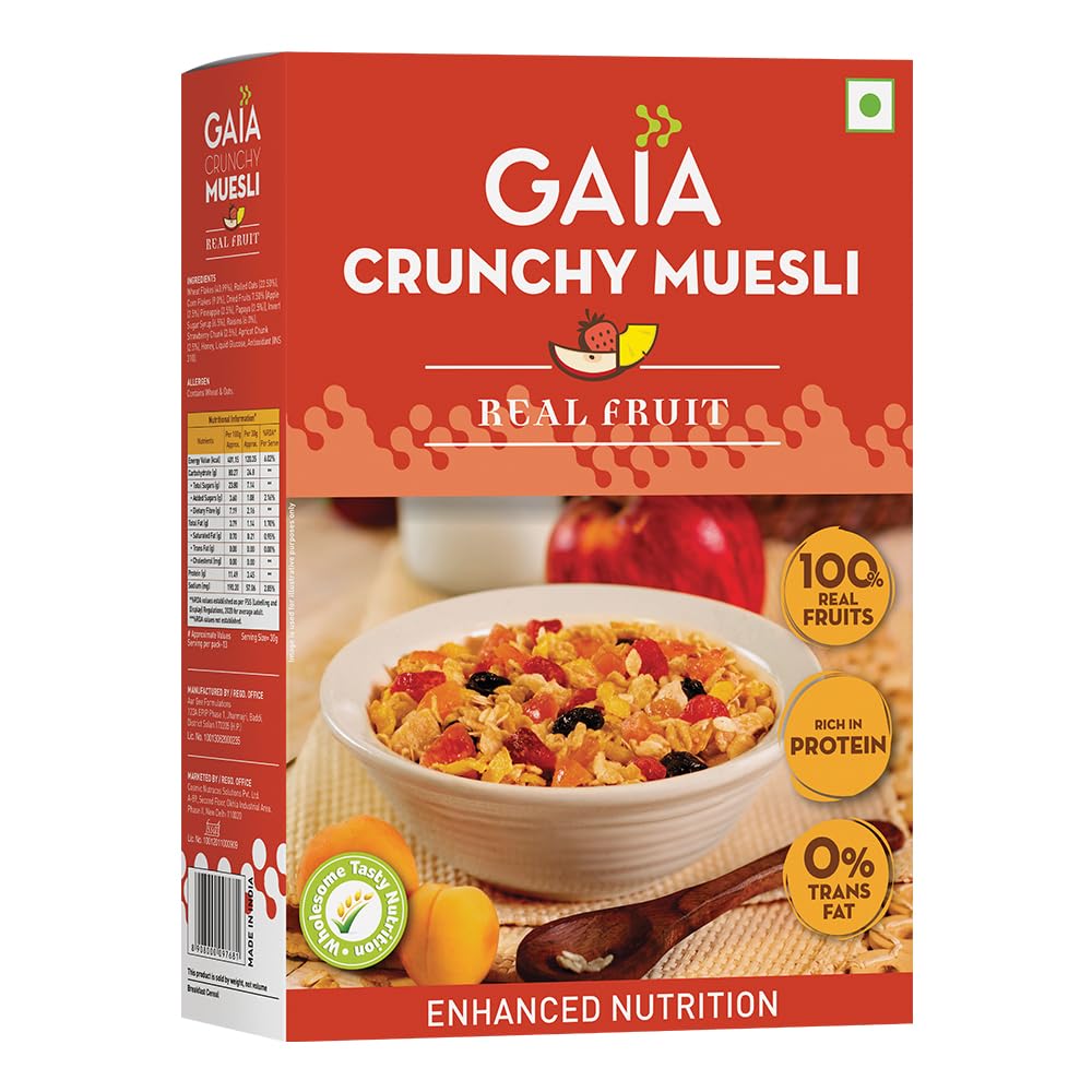 GAIA MUESLI REAL FRUIT 400 GM.