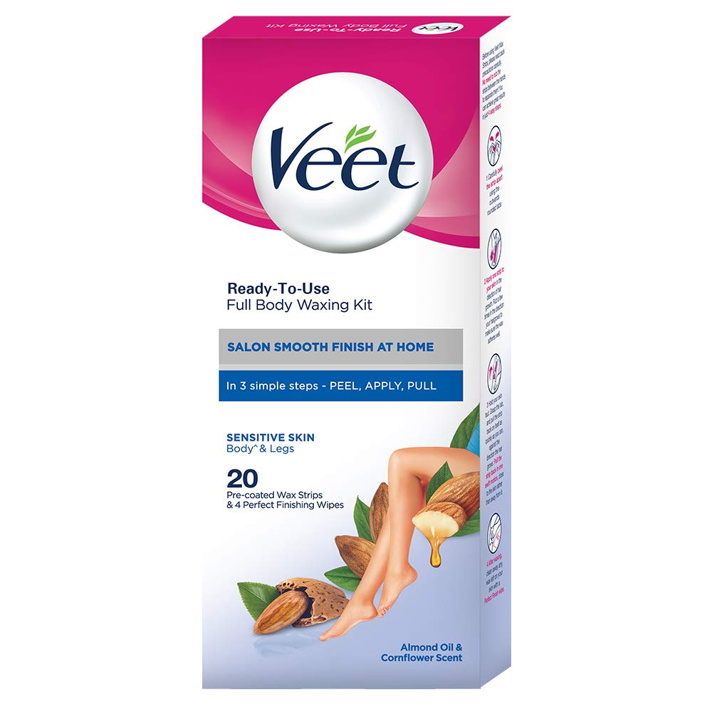 VEET FULL BODY WAXING KIT SENSITIVE SKIN 20PCS
