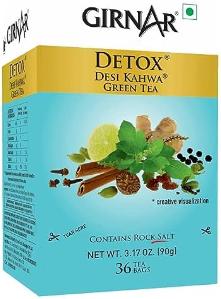 GIRNAR DETOX GREEN TEA DESI KAHWA 90 GM.