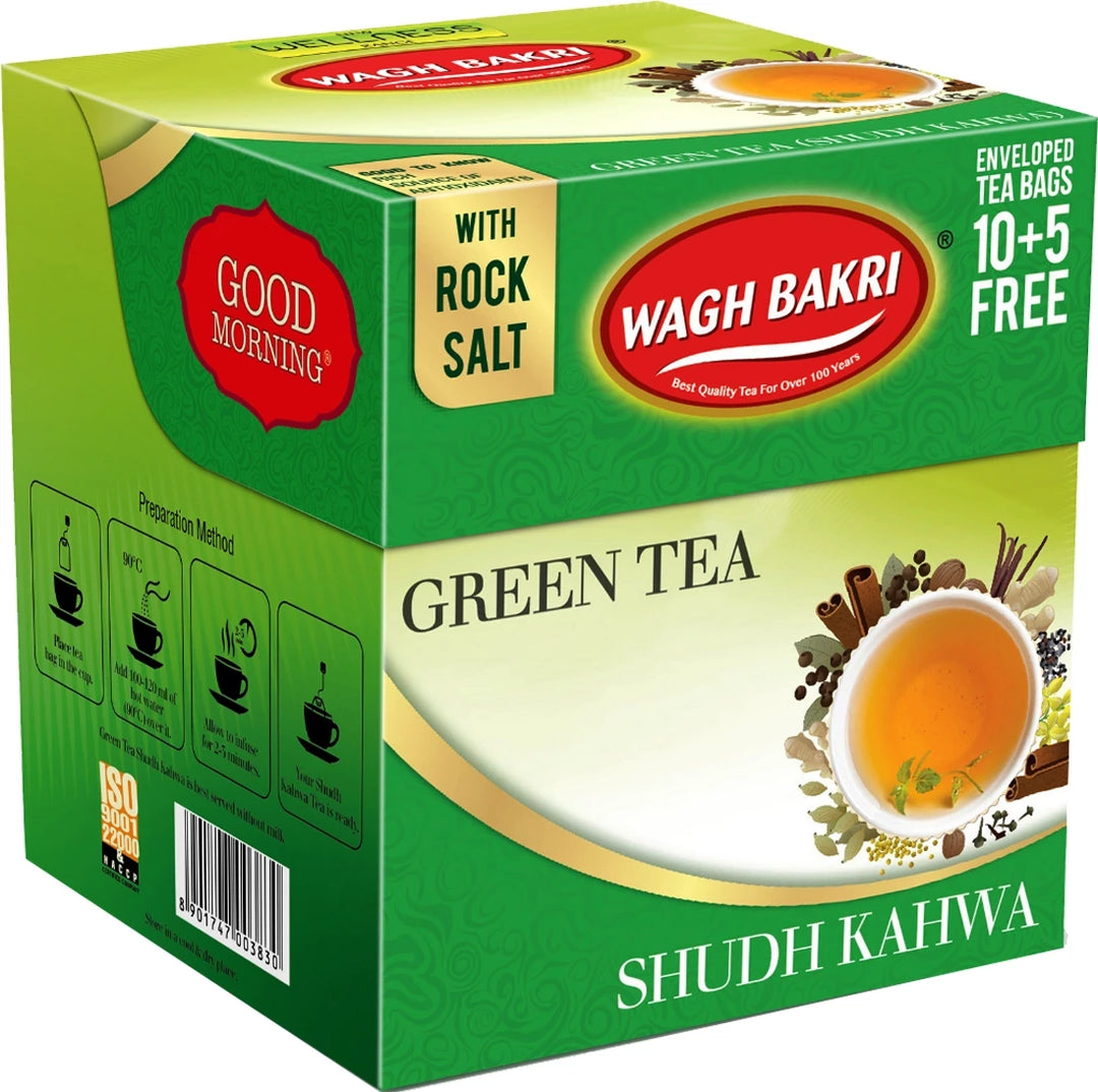 WAGH BAKRI D- TOX SWADESI KAHWA GREEN TEA 15 TEA BAG