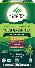 Load image into Gallery viewer, ORGANIC INIDA TULSI GREEN TEA ASSORTED PACK 25 TB
