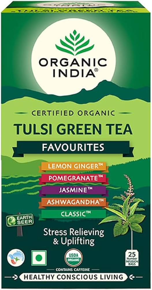 ORGANIC INIDA TULSI GREEN TEA ASSORTED PACK 25 TB