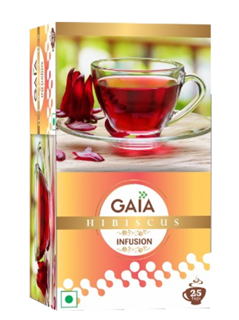 GAIA GREEN TEA BAG HIBISCUS 25 BAGS.