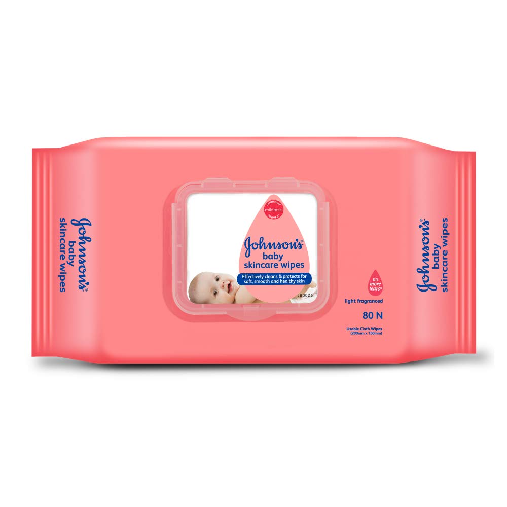 JOHNSONS BABY WIPES J & J 80 PCS.