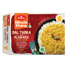 HALDIRAMS RTE DAL TADKA PLAIN RICE 375GM.