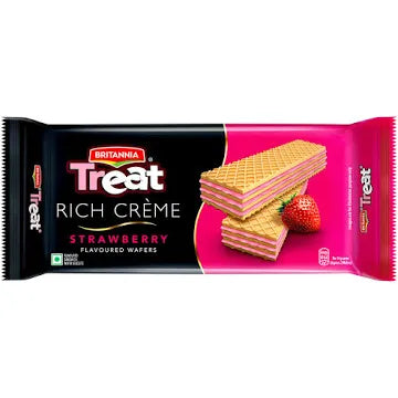 BRITANNIA TREAT WAFFERS STRAWBERRY 55GM