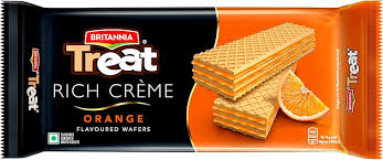 BRITANNIA TREAT WAFFERS ORANGE 55 GM.