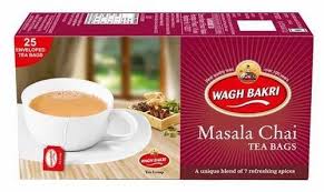 WAGH BAKRI MASALA CHAI TEA BAGS 25 BAG