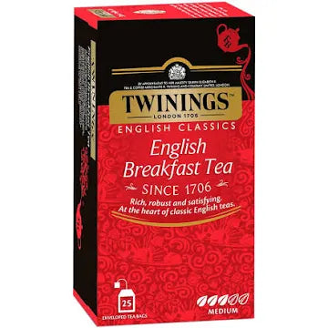 TWININGS TEA BAG EARL GREY 25 BAGS.