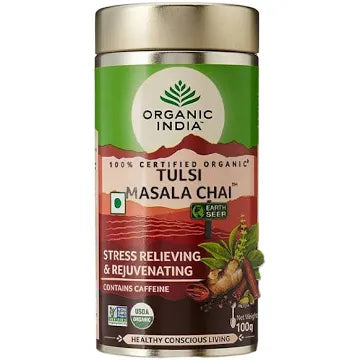 ORGANIC TEA TULSI MASALA TIN.