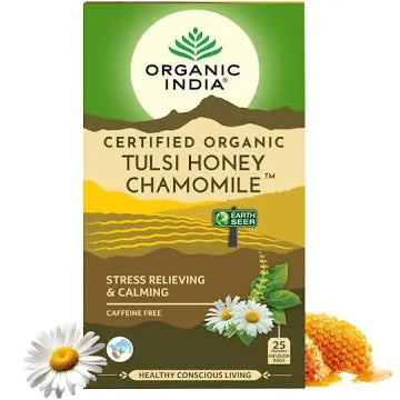 ORGANIC TEA BAG TULSI HONEY CHAMOMILE 25 BAGS.