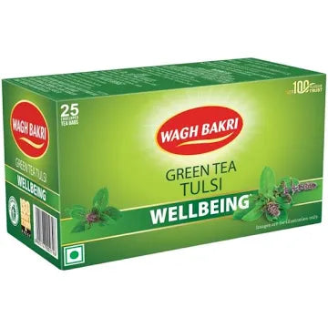 WAGH BAKRI TEA BAG TULSI GREEN 25 BAGS.